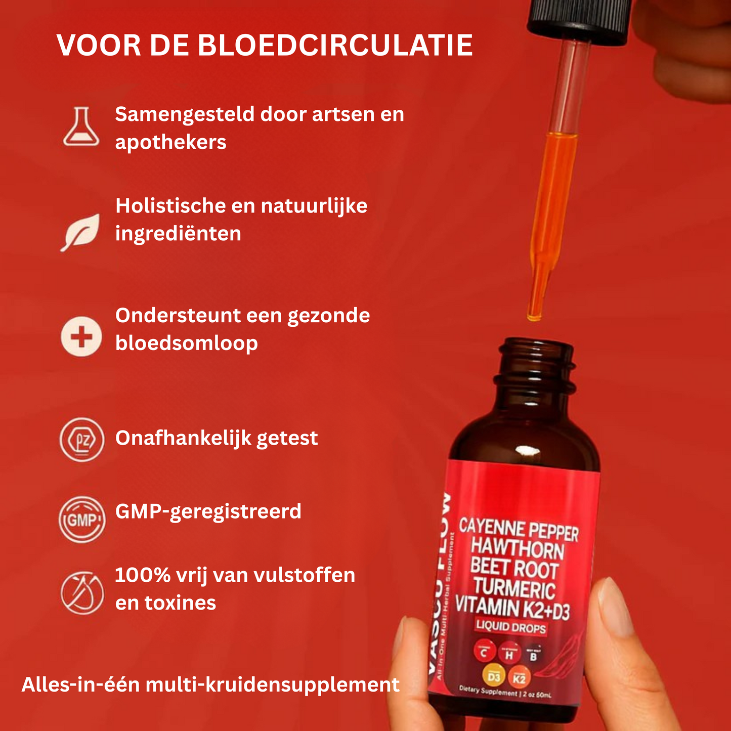 VascuFlow™ - Cayennepeper Vloeibare Druppels