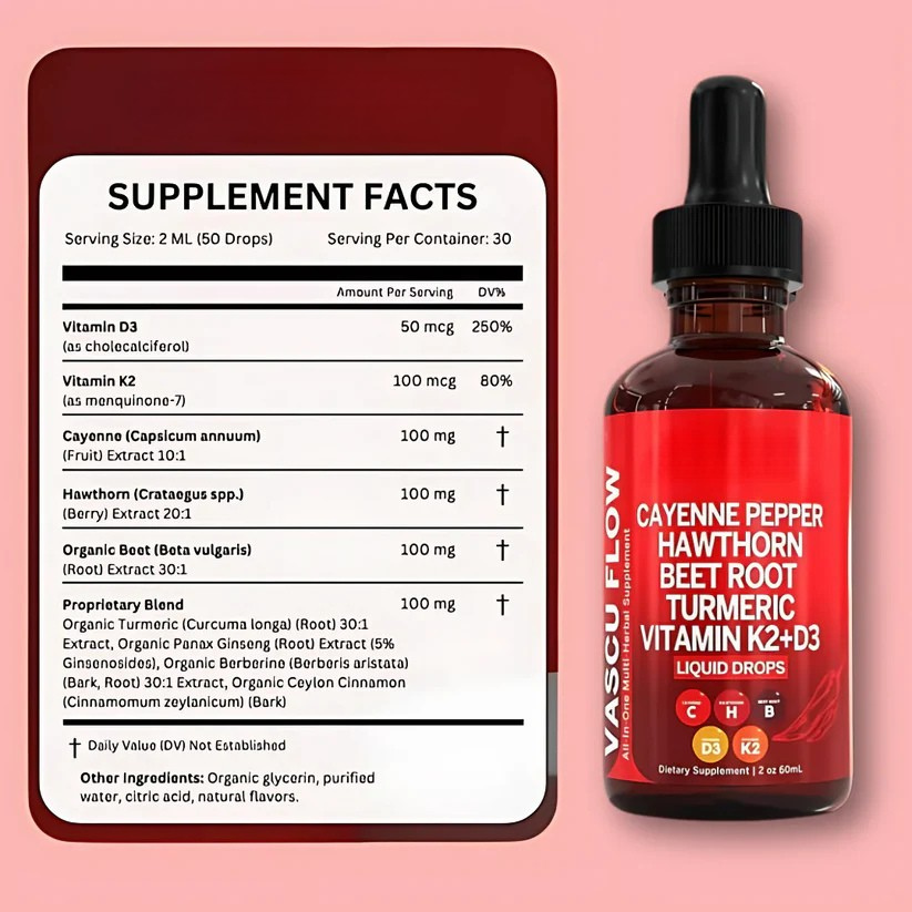 VascuFlow™ - Cayennepeper Vloeibare Druppels